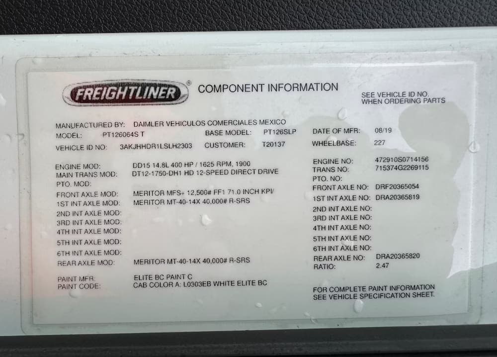 2020 Freightliner Cascadia TA Truck Tractor, view