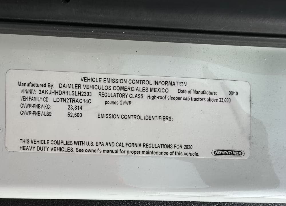 2020 Freightliner Cascadia TA Truck Tractor, view